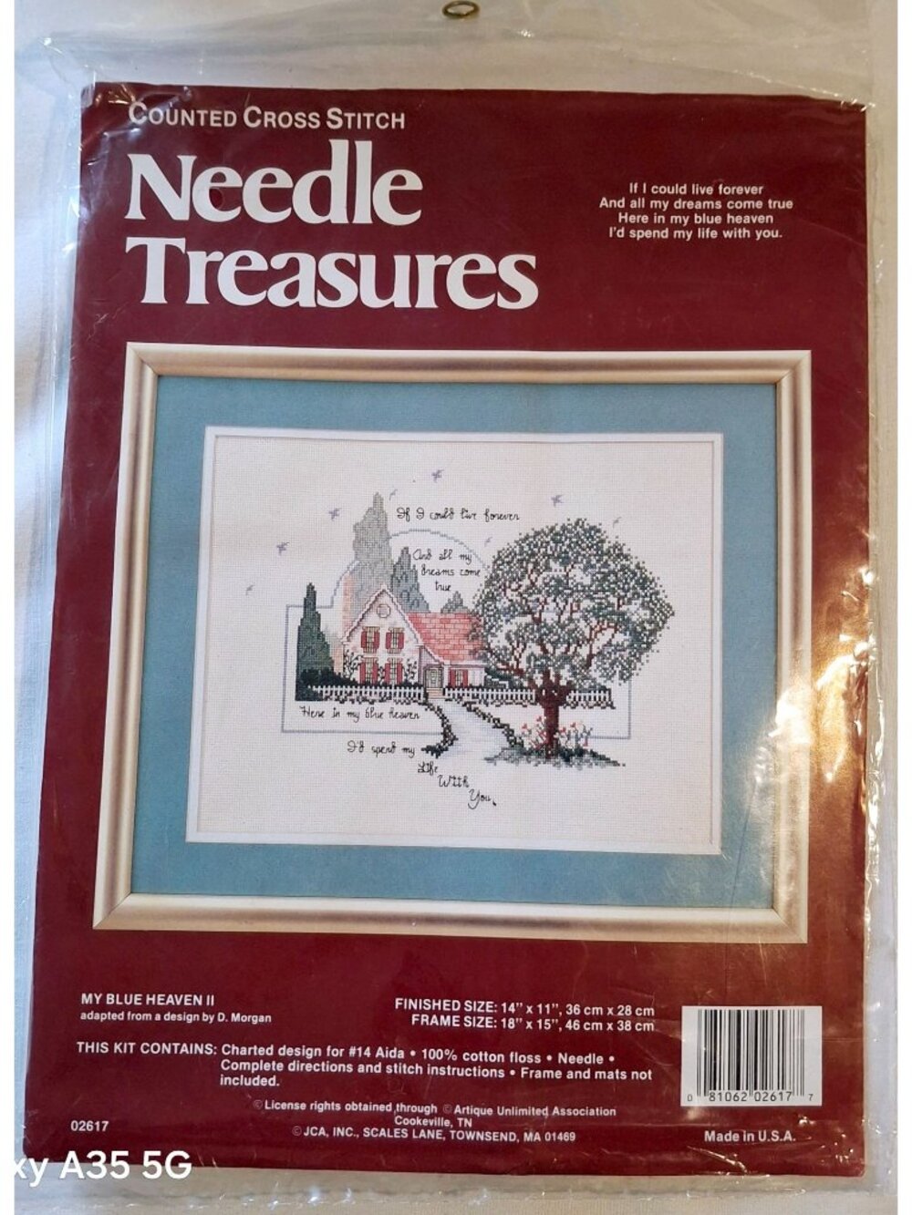 Needle Treasures My Blue Heaven II Counted Cross Stitch Kit 14"x11" Finished Siz
